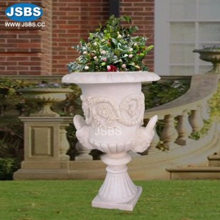 Floral Marble Planter, JS-P081